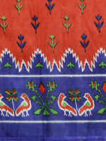 Thumbnail for Saree Mall Red & Blue Printed Bhagalpuri Saree - Distacart