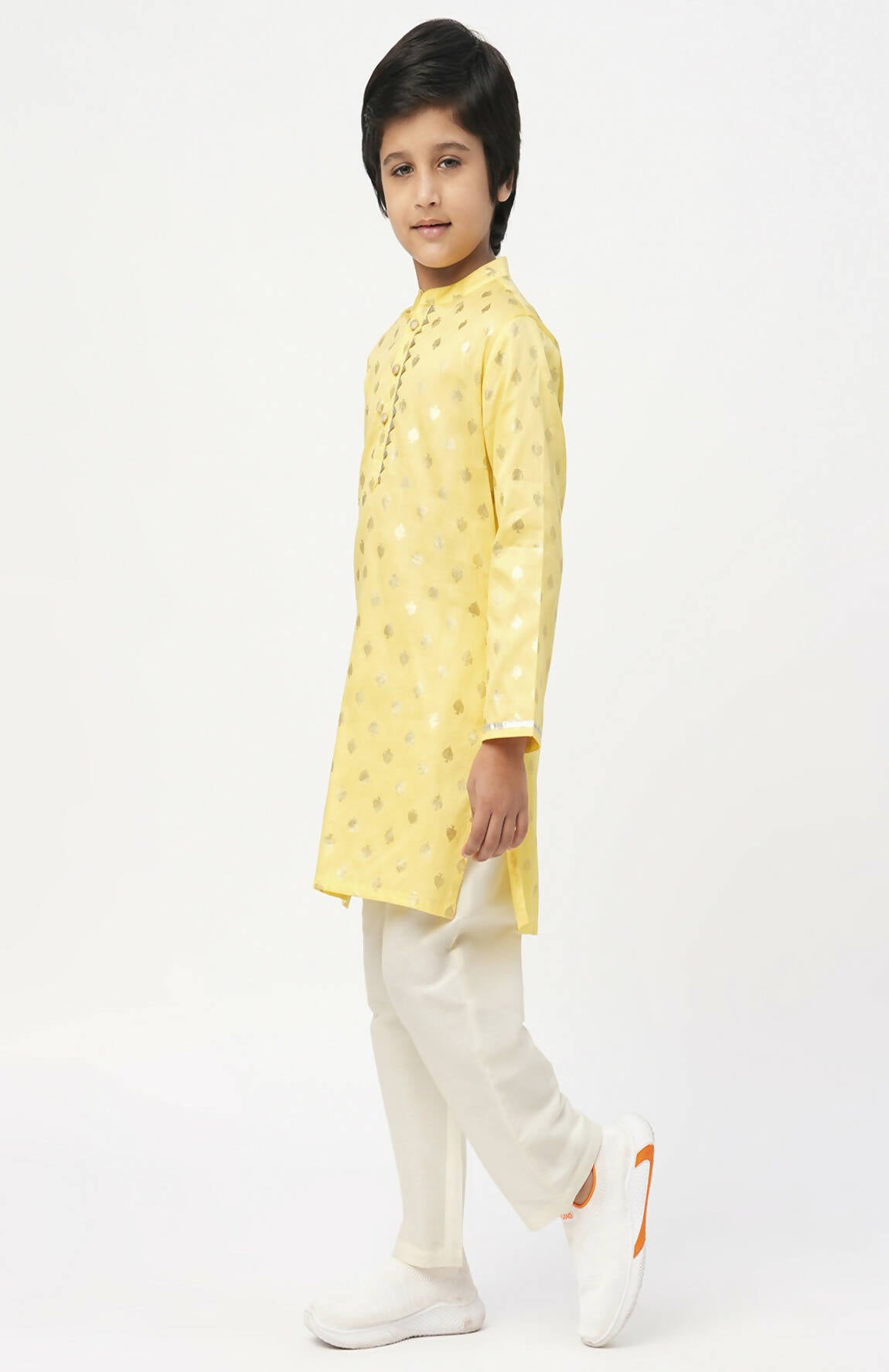 Lil Drama Mehfil Yellow Kurta Pant Set For Boys - Distacart