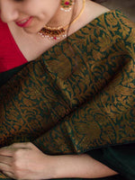Thumbnail for Kalini Ethnic Motifs Woven Design Zari Banarasi Saree - Distacart