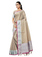Thumbnail for Mimosa Women's Banarasi Art Silk Brown Saree - Distacart