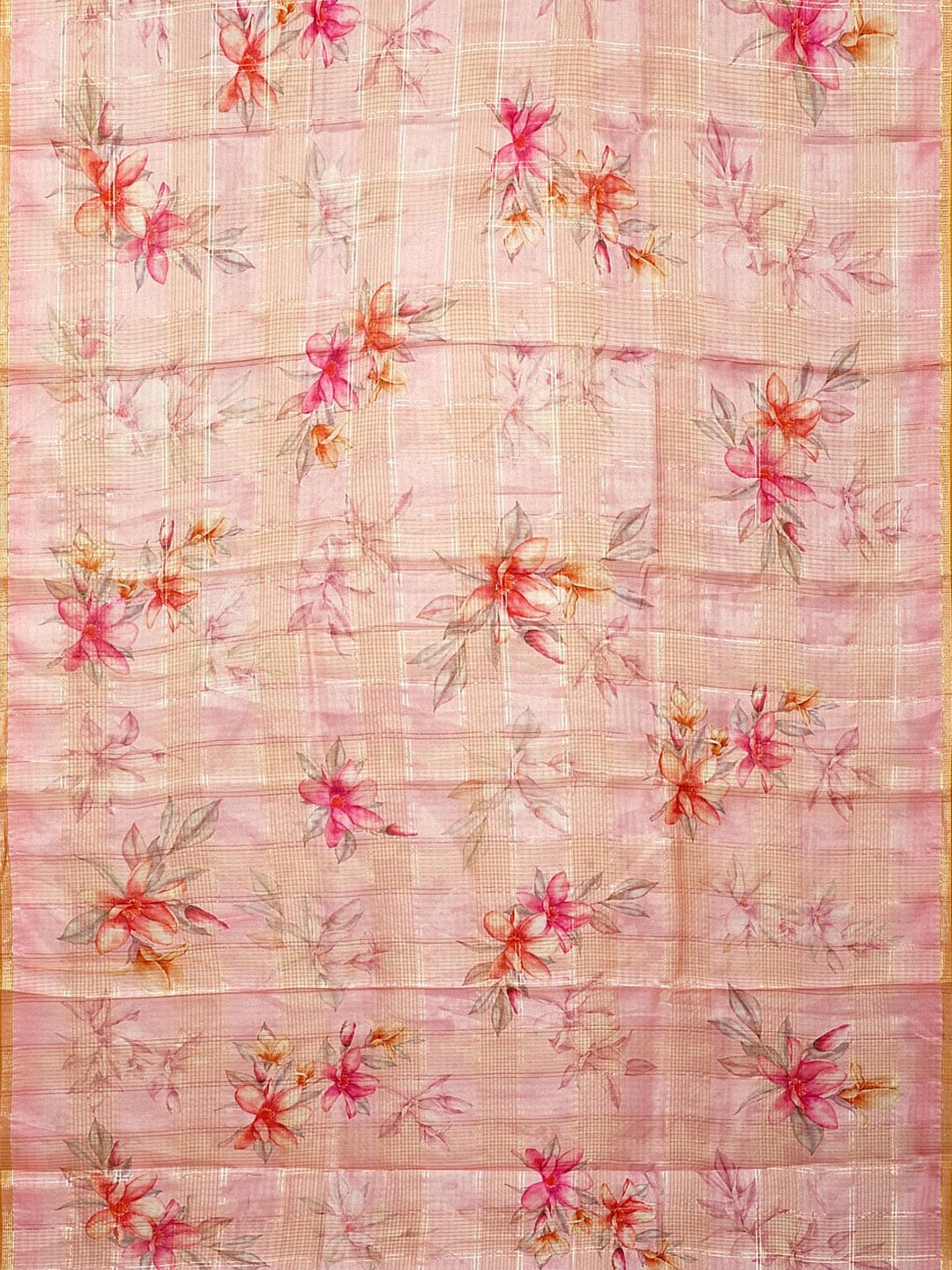 Kalamandir Floral Printed Zari Jute Cotton Saree - Distacart