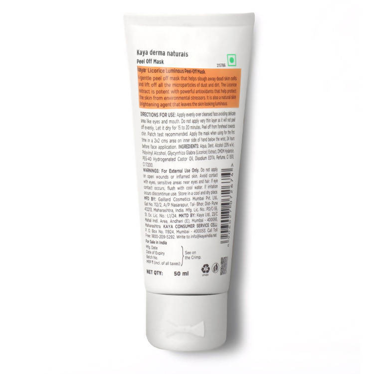 Kaya Licorice Luminous Peel-Off Mask