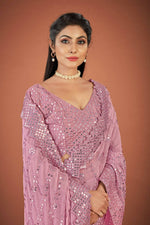 Thumbnail for Vastrasky Onoin Georgette Designer Saree - Distacart