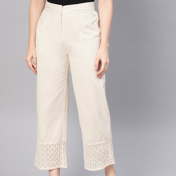 Juniper Women Natural Cotton Flex Solid Wide Leg Palazzo - Distacart