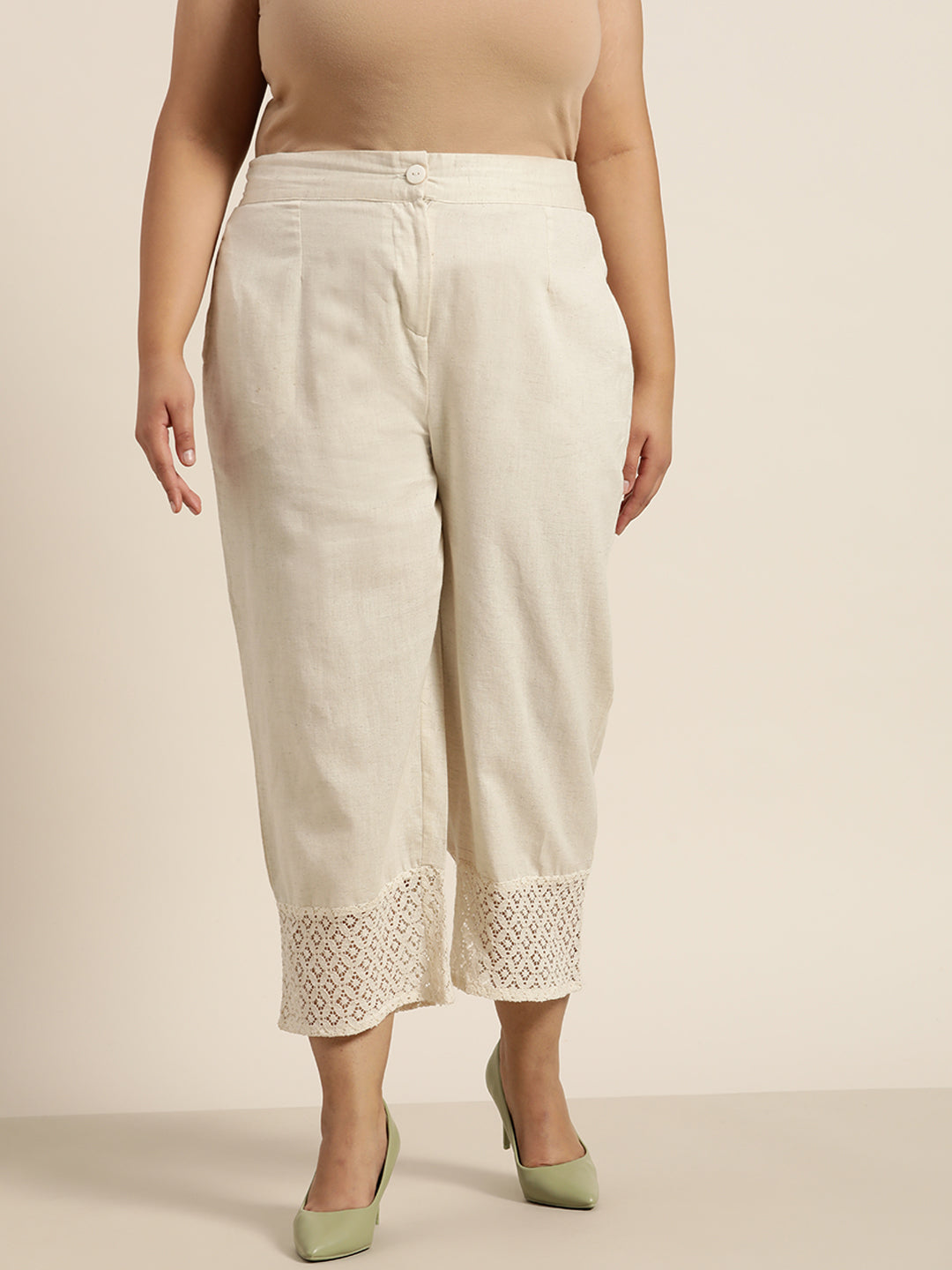 Juniper Women Natural Cotton Flex Solid Wide Leg Palazzo - Distacart