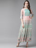 Juniper Womens Peach Georgette Foil Print Maxi Dress - Distacart