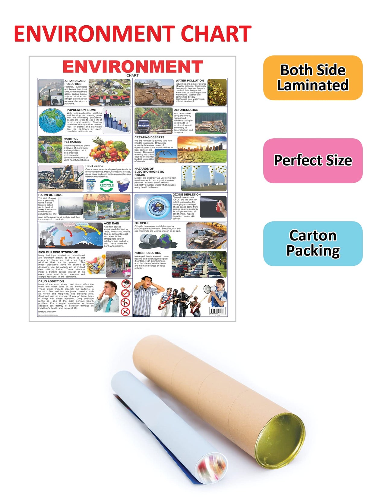 Dreamland Publications Educational Chart for Kids - Environment - Distacart