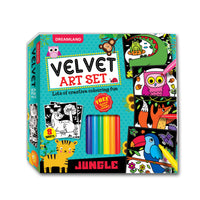 Thumbnail for Dreamland Publications Jungle - Velvet Art Set With 10 Free Sketch Pens - Distacart