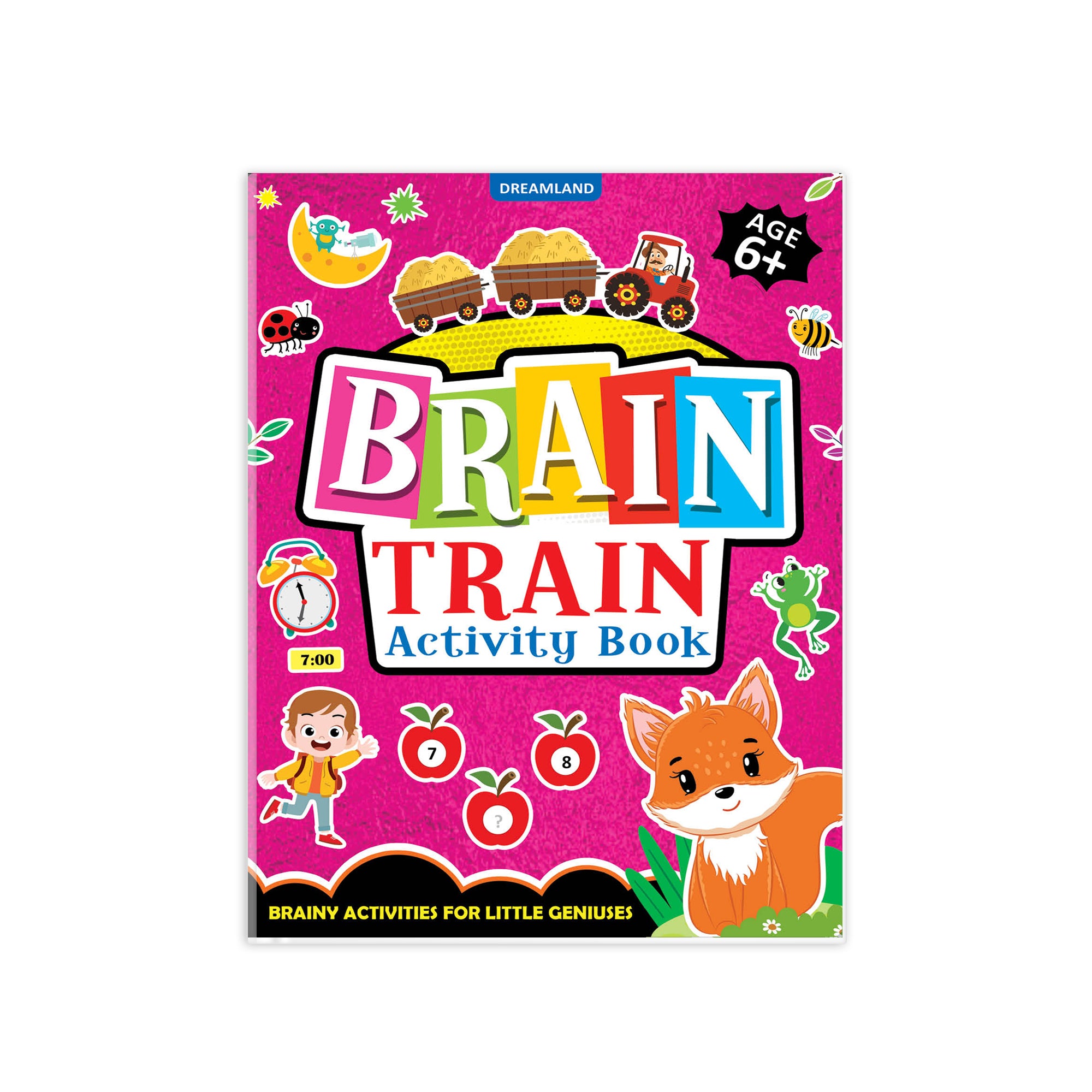 Dreamland Publications Brain Train Activity Book for Kids Age 6+ - With Colouring Pages, Mazes, Puzzles and Word searches Activities - Distacart