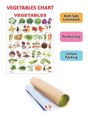 Dreamland Publications Educational Chart for Kids - Vegetables - Distacart