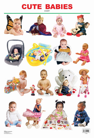 Dreamland Publications Educational Chart for Kids - Cute Babies - Distacart