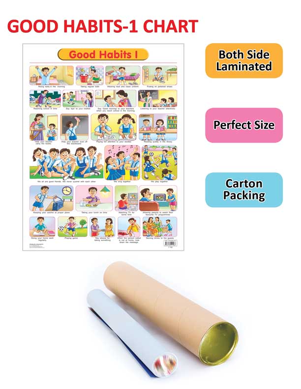 Dreamland Publications Educational Chart for Kids - Good Habits - 1 - Distacart