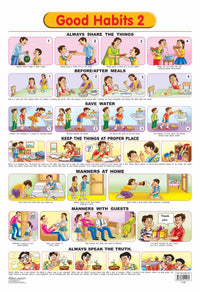 Thumbnail for Dreamland Publications Educational Chart for Kids - Good Habits - 2 - Distacart