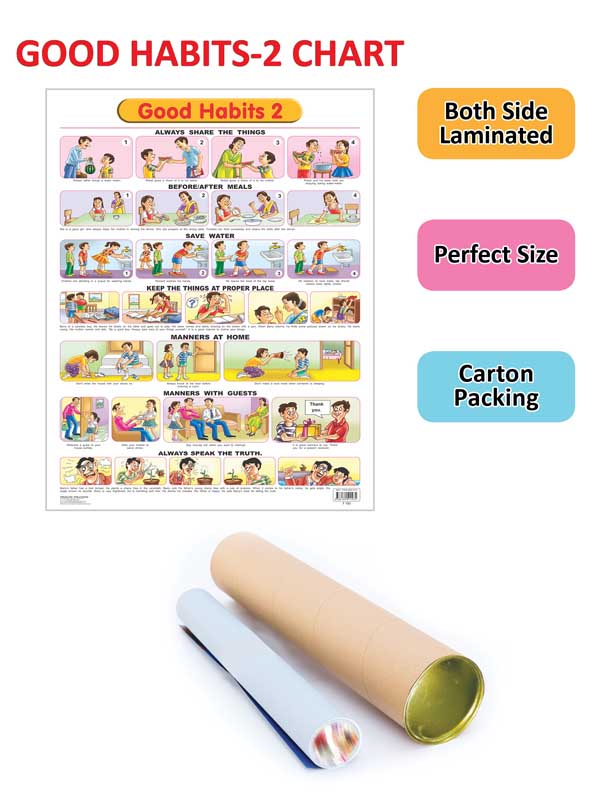 Dreamland Publications Educational Chart for Kids - Good Habits - 2 - Distacart