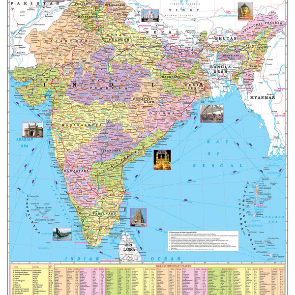 Dreamland Publications Educational Chart for Kids - India Map - Distacart
