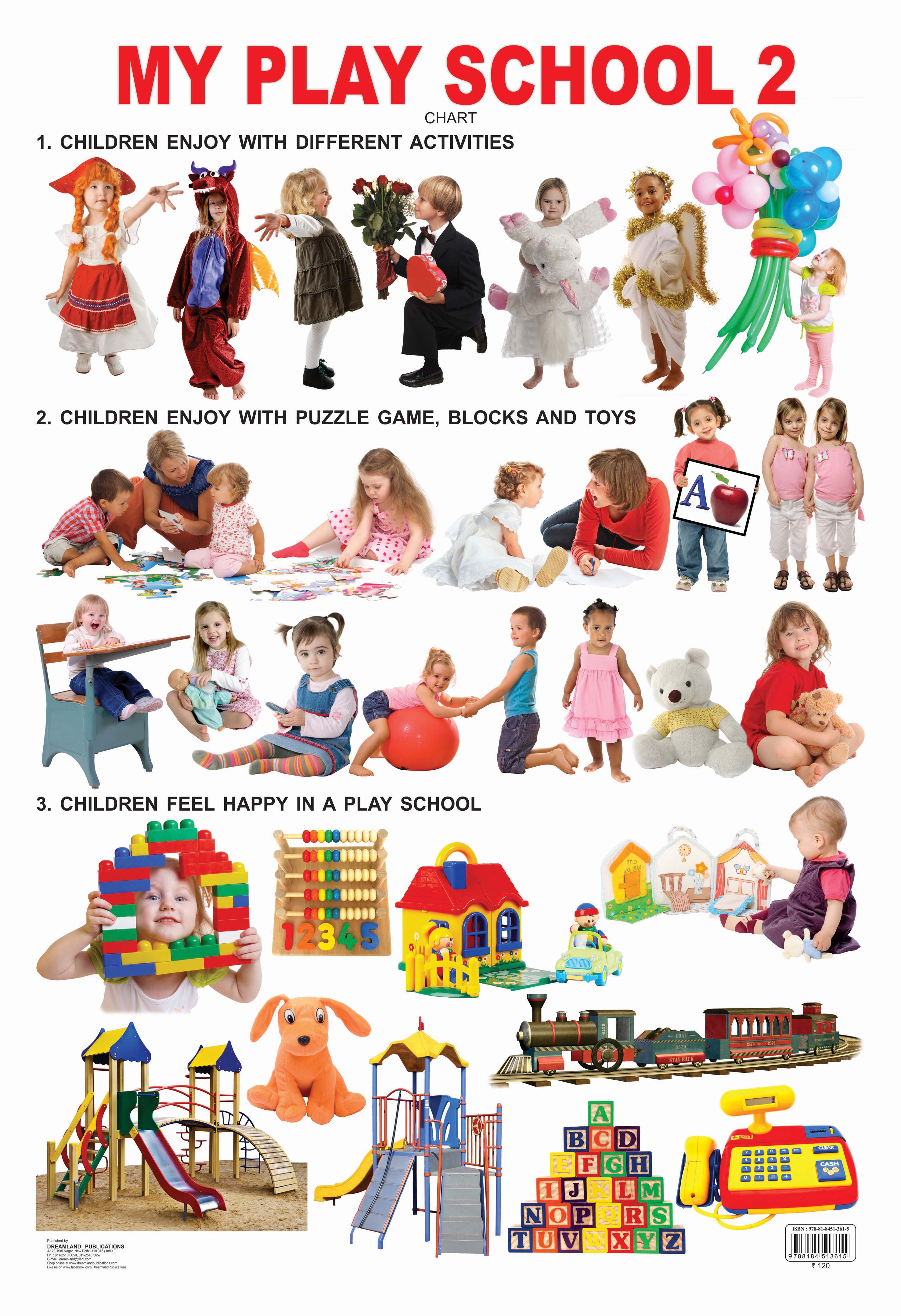 Dreamland Publications My Play School -2 : Children Early Learning Educational Laminated Chart - Distacart