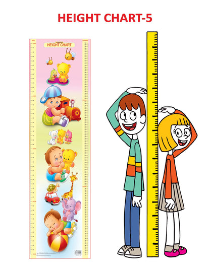 Dreamland Publications Educational Chart for Kids - Height Chart - 5 - Distacart