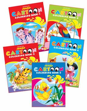 Dreamland Jumbo Cartoon Colouring Set (5 Titles) - Distacart