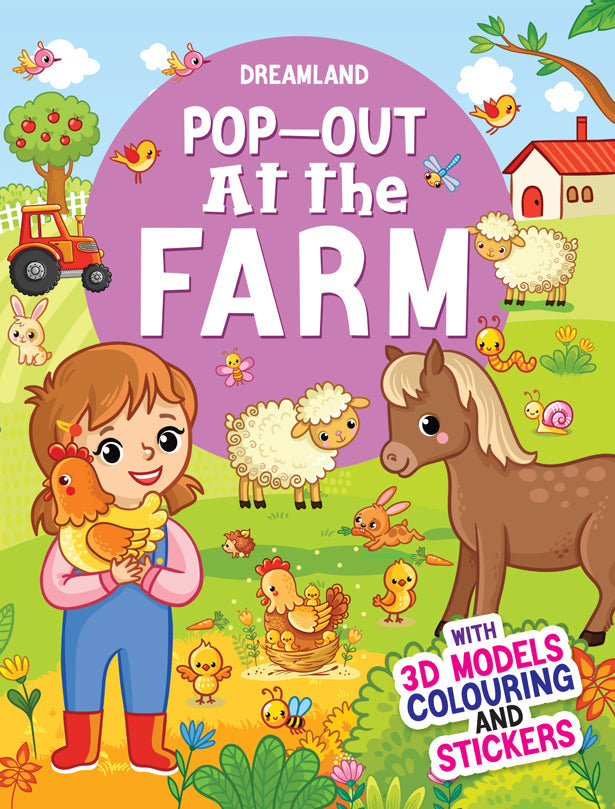 Dreamland Pop-Out At the Farm- With 3D Models Colouring Stickers - Distacart
