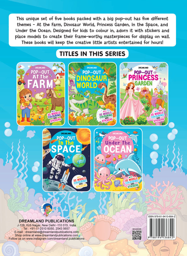 Dreamland Pop-Out Under the Ocean- With 3D Models Colouring Stickers - Distacart