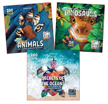 Dreamland Wow! Encyclopaedia In Augmented Reality Series (A set of 3 Books) - Distacart