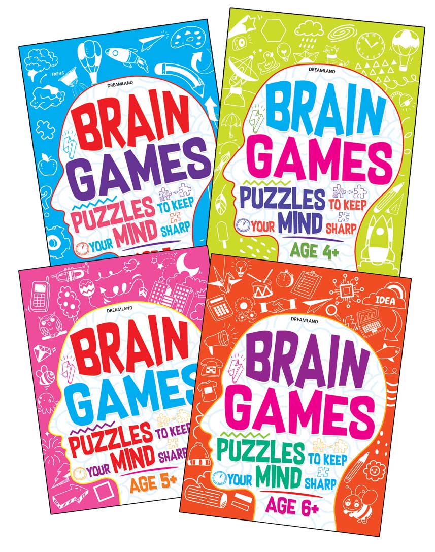 Dreamland Brain Games Series (A set of 4 Books) - Distacart