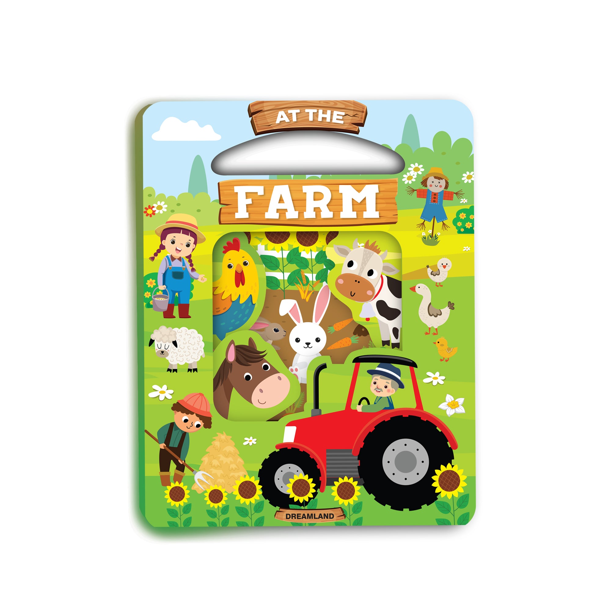 Dreamland Publications Die Cut Window Board Book - At the Farm - Distacart