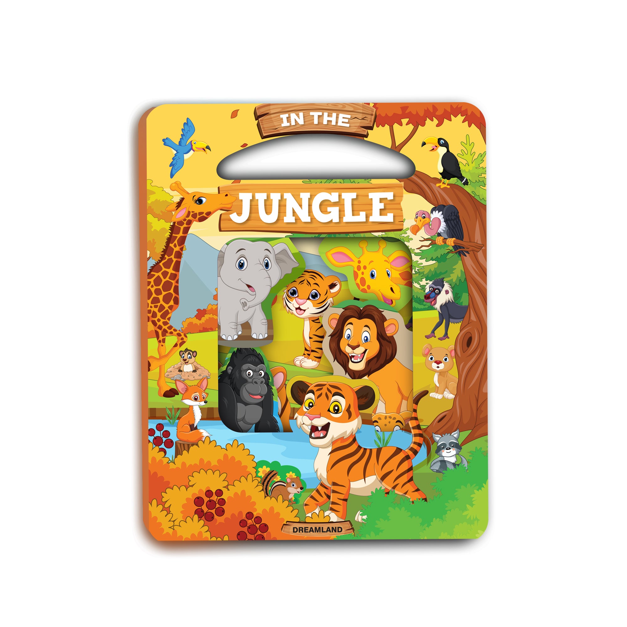 Dreamland Publications Die Cut Window Board Book - In the Jungle - Distacart
