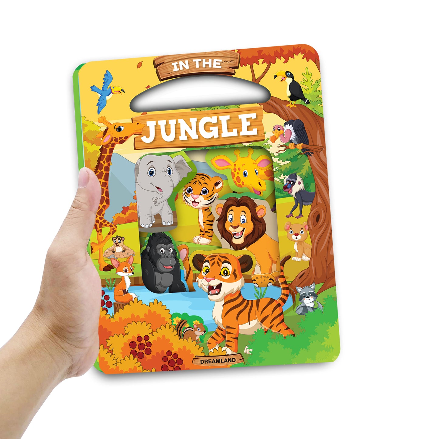 Dreamland Publications Die Cut Window Board Book - In the Jungle - Distacart