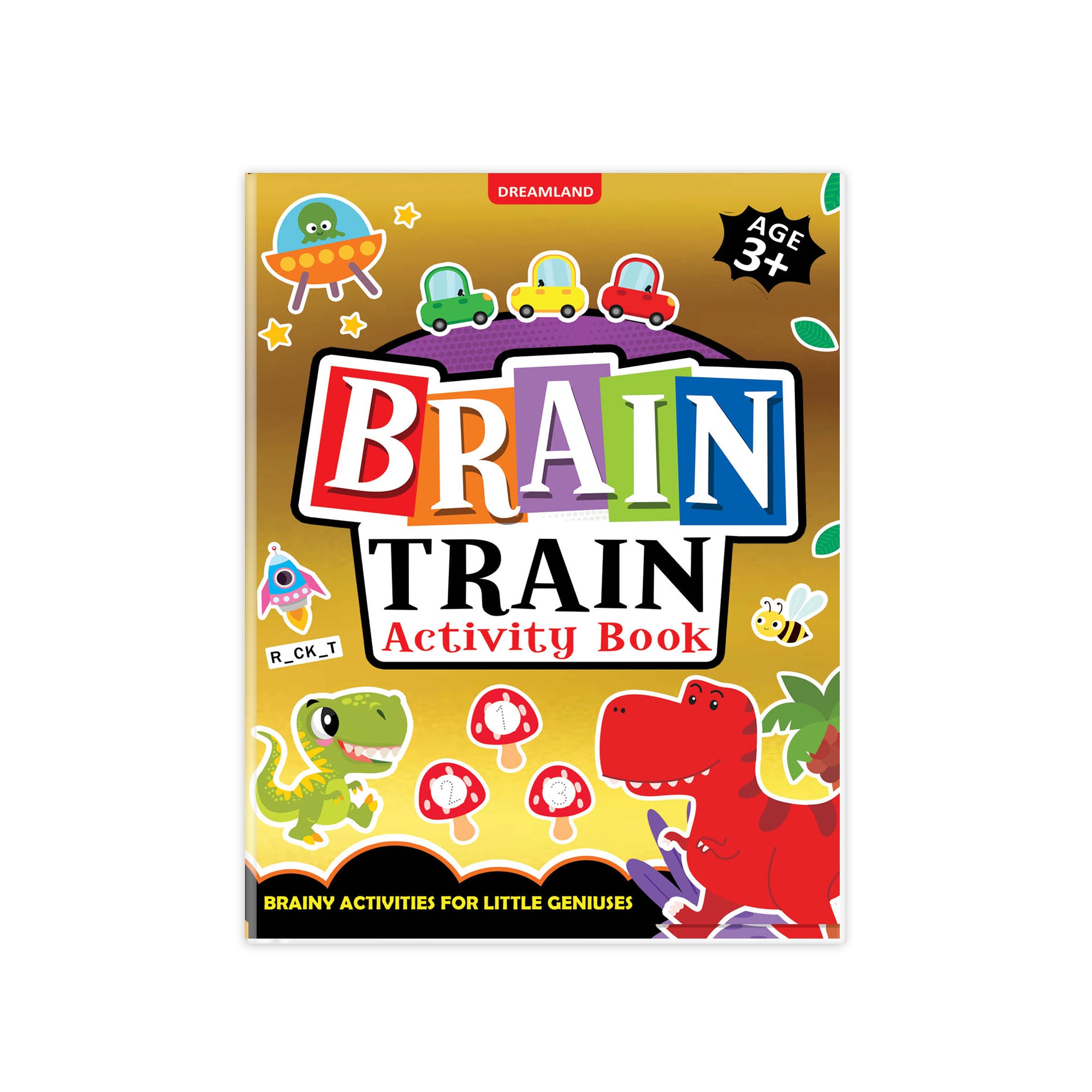 Dreamland Publications Brain Train Activity Book for Kids Age 3+ - With Colouring Pages, Mazes, Puzzles and Word searches Activities - Distacart