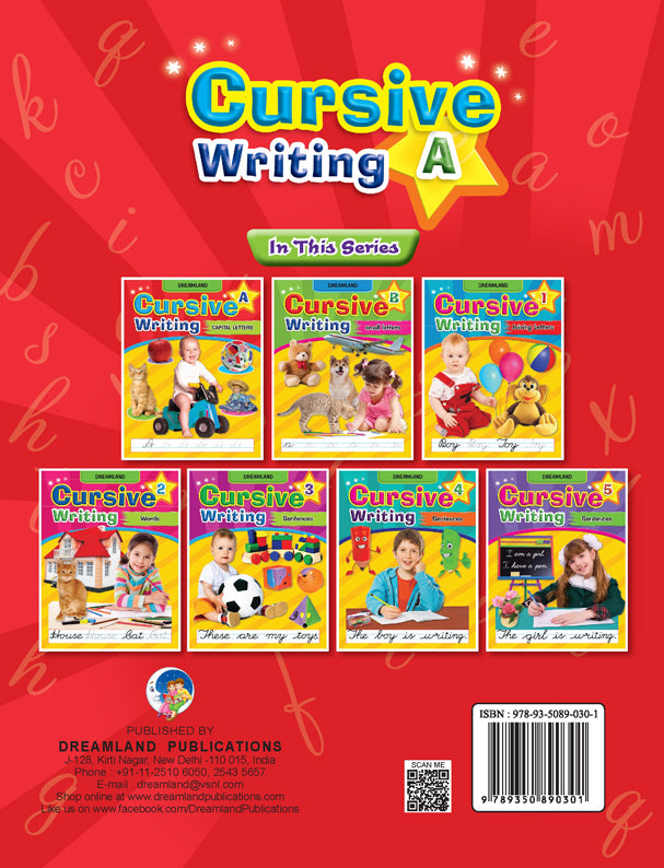 Dreamland Cursive Writing Book (Capital Letters) Part A - Distacart
