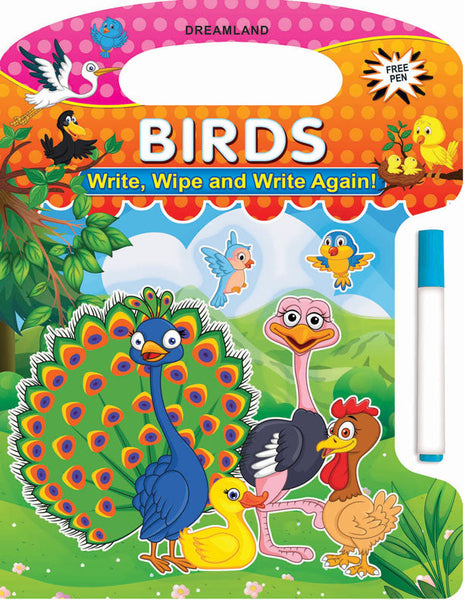 Dreamland Write and Wipe Book - Birds - Distacart