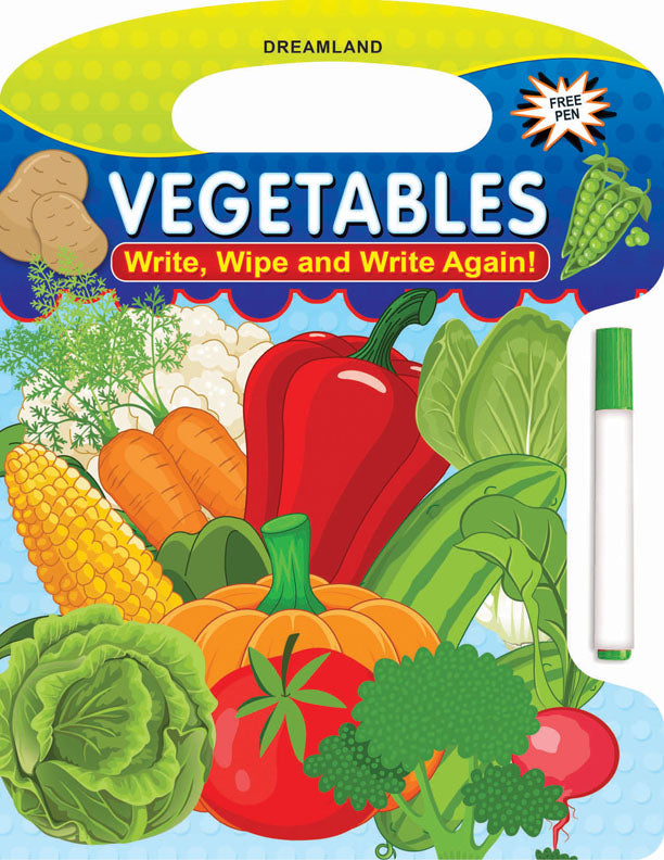 Dreamland Write and Wipe Book - Vegetables - Distacart