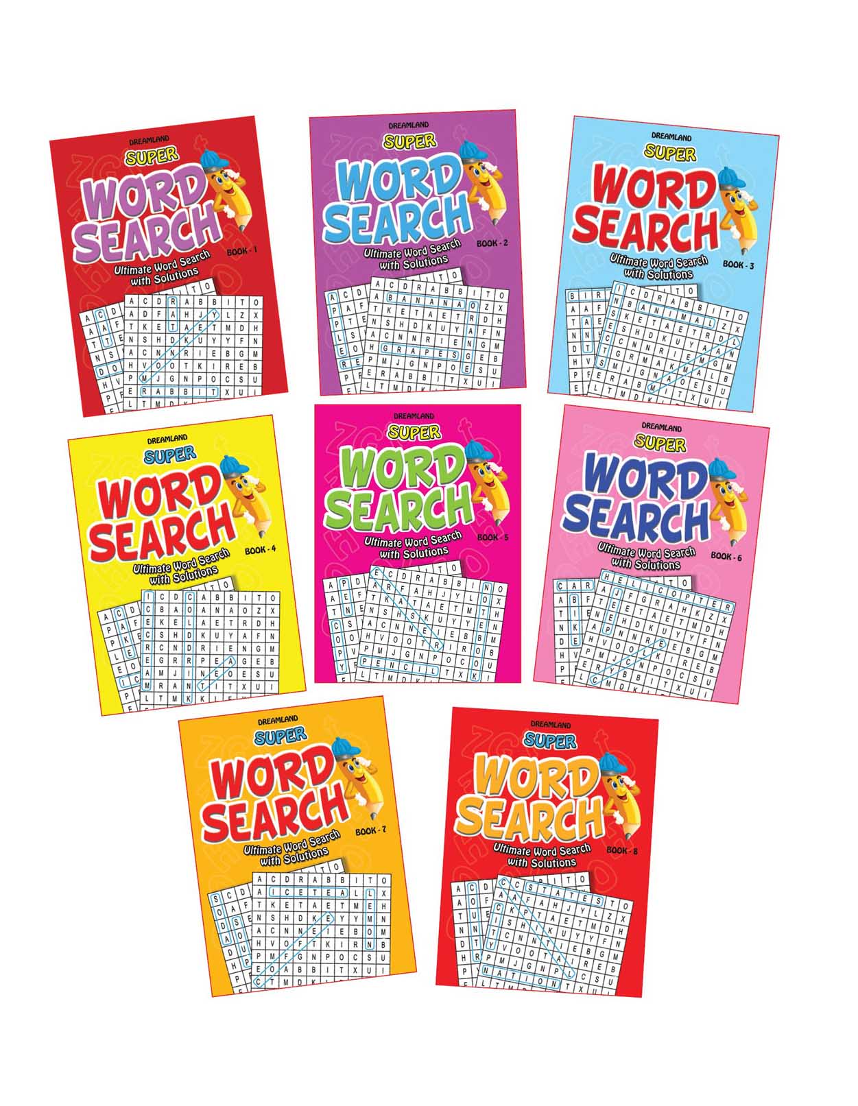 Dreamland Super Word Search - 1-8 (8 titles) Pack - Distacart