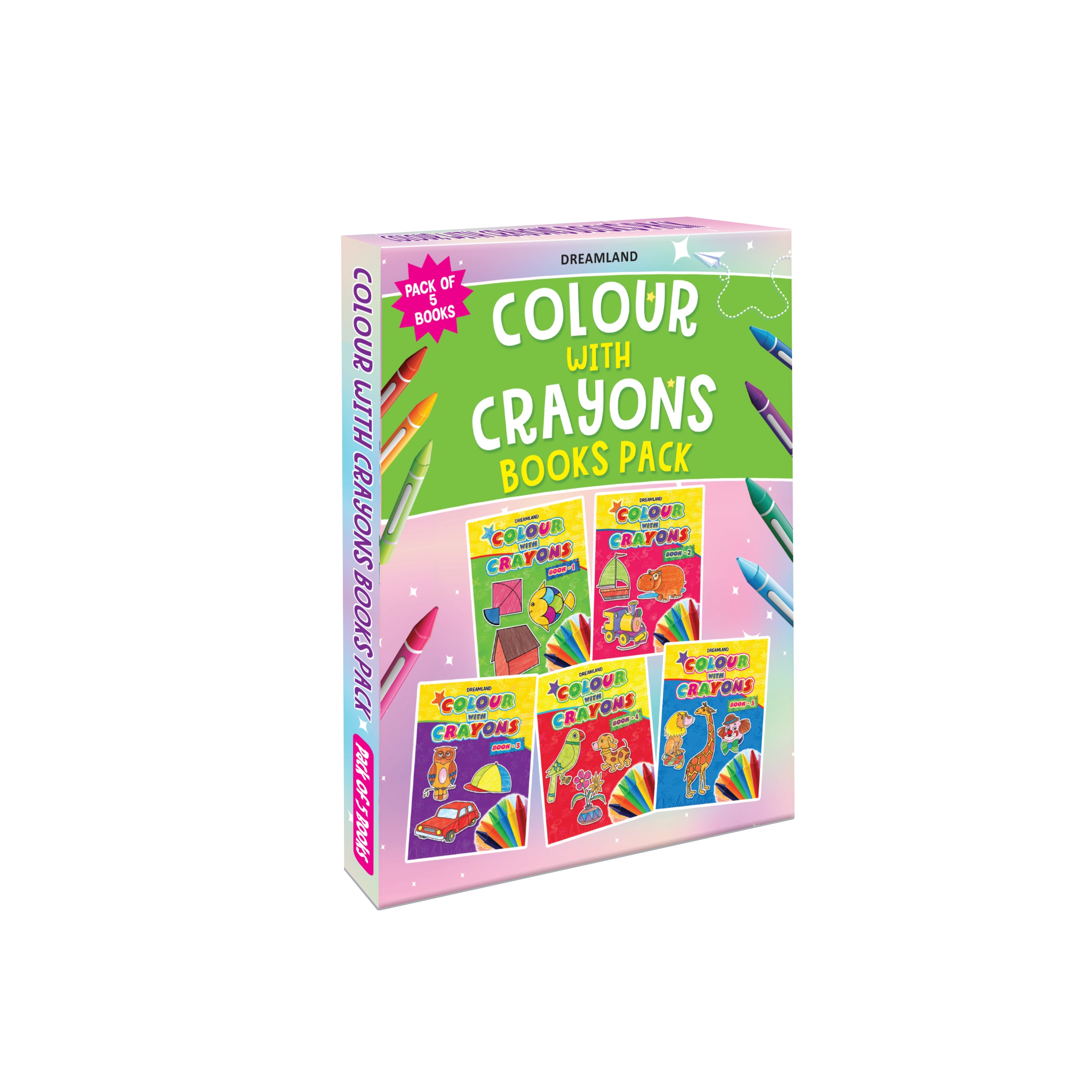 Dreamland Colour With Crayons - 1 to 5 (Pack) - Distacart