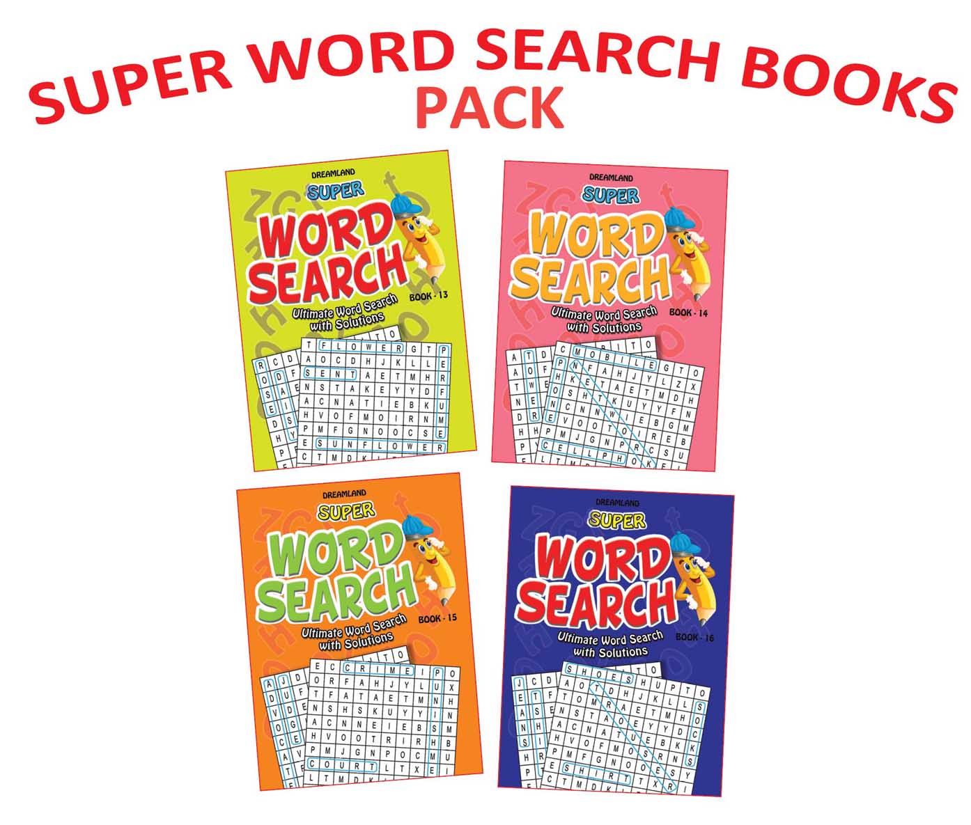 Dreamland Super Word Search Pack 3 - (4 titles) - Distacart