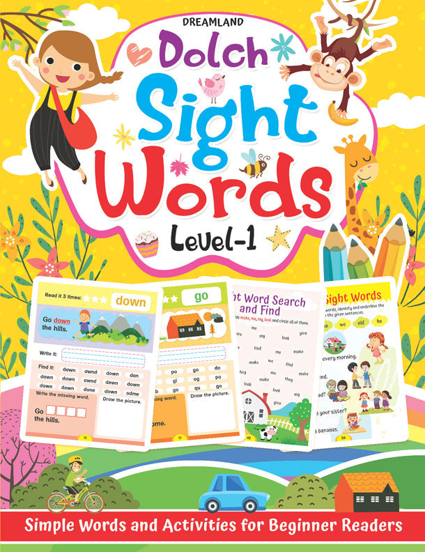 Dreamland Dolch Sight Words Level 1- Simple Words and Activities for Beginner Readers - Distacart