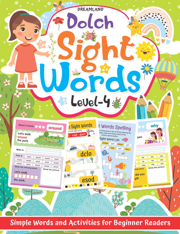 Dreamland Dolch Sight Words Level 4- Simple Words and Activities for Beginner Readers - Distacart