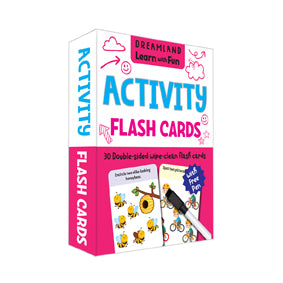 Dreamland Publications Flash Cards Activity - 30 Double Sided Wipe Clean Flash Cards for Kids (With Free Pen) - Distacart