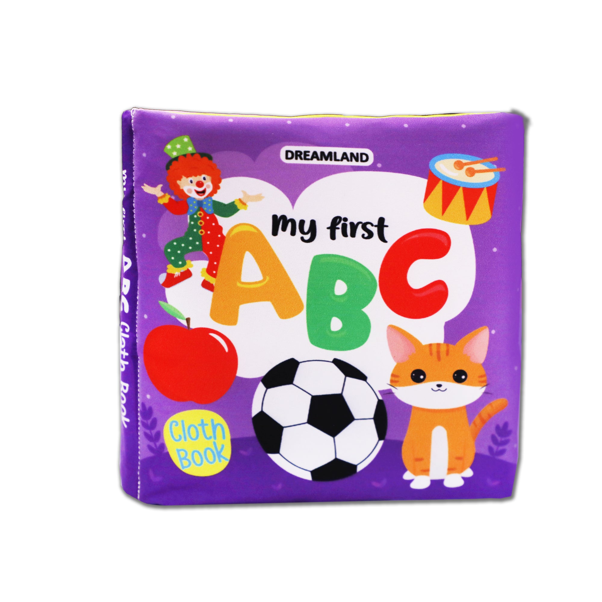 Dreamland Publications Baby My First Cloth Book ABC with Squeaker and Crinkle Paper, Non-Toxic Early Educational Toy for Toddler, Infants - Distacart