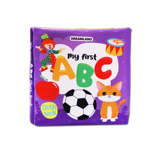Dreamland Publications Baby My First Cloth Book ABC with Squeaker and Crinkle Paper, Non-Toxic Early Educational Toy for Toddler, Infants - Distacart