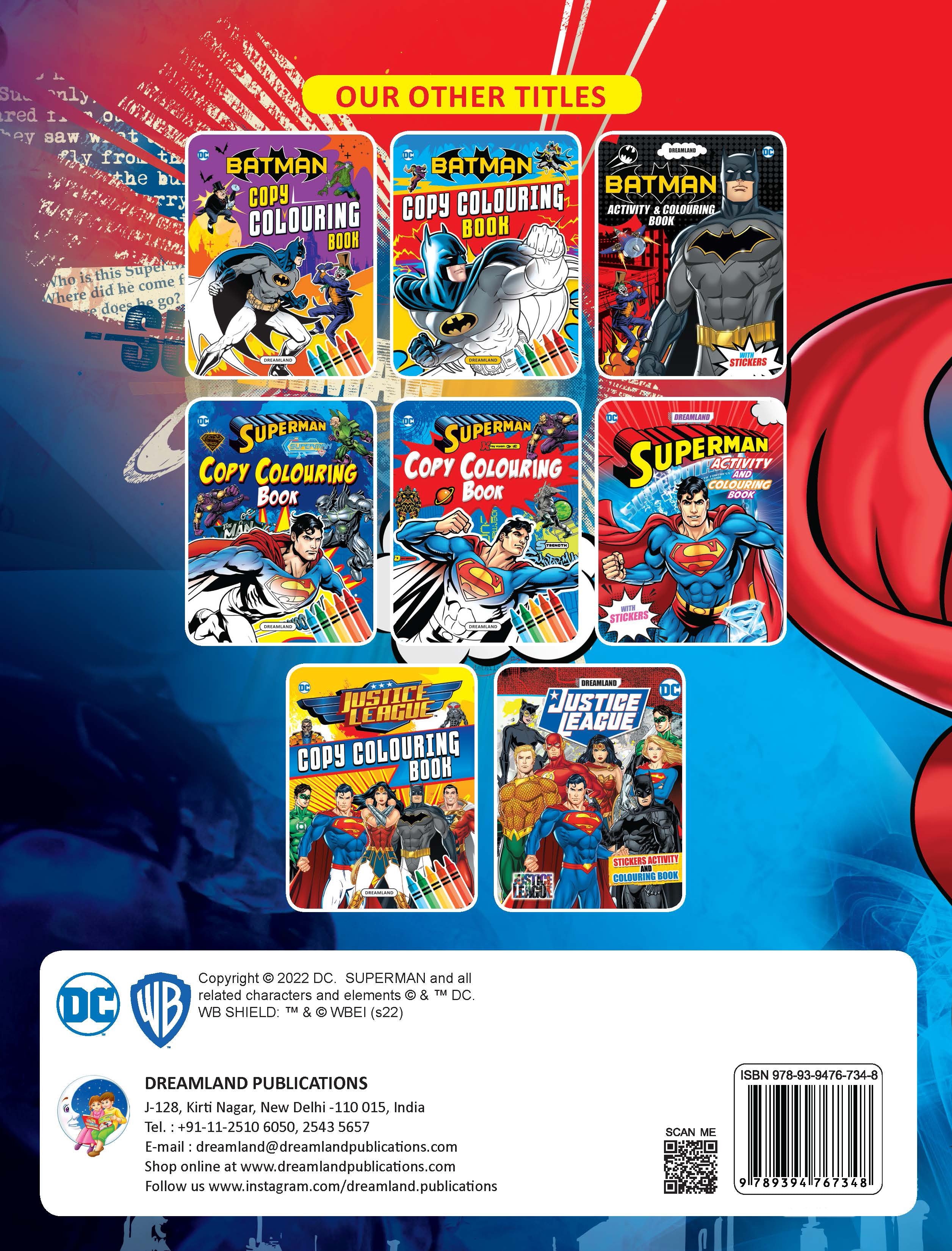 Dreamland Superman Activity and Colouring Book - Distacart