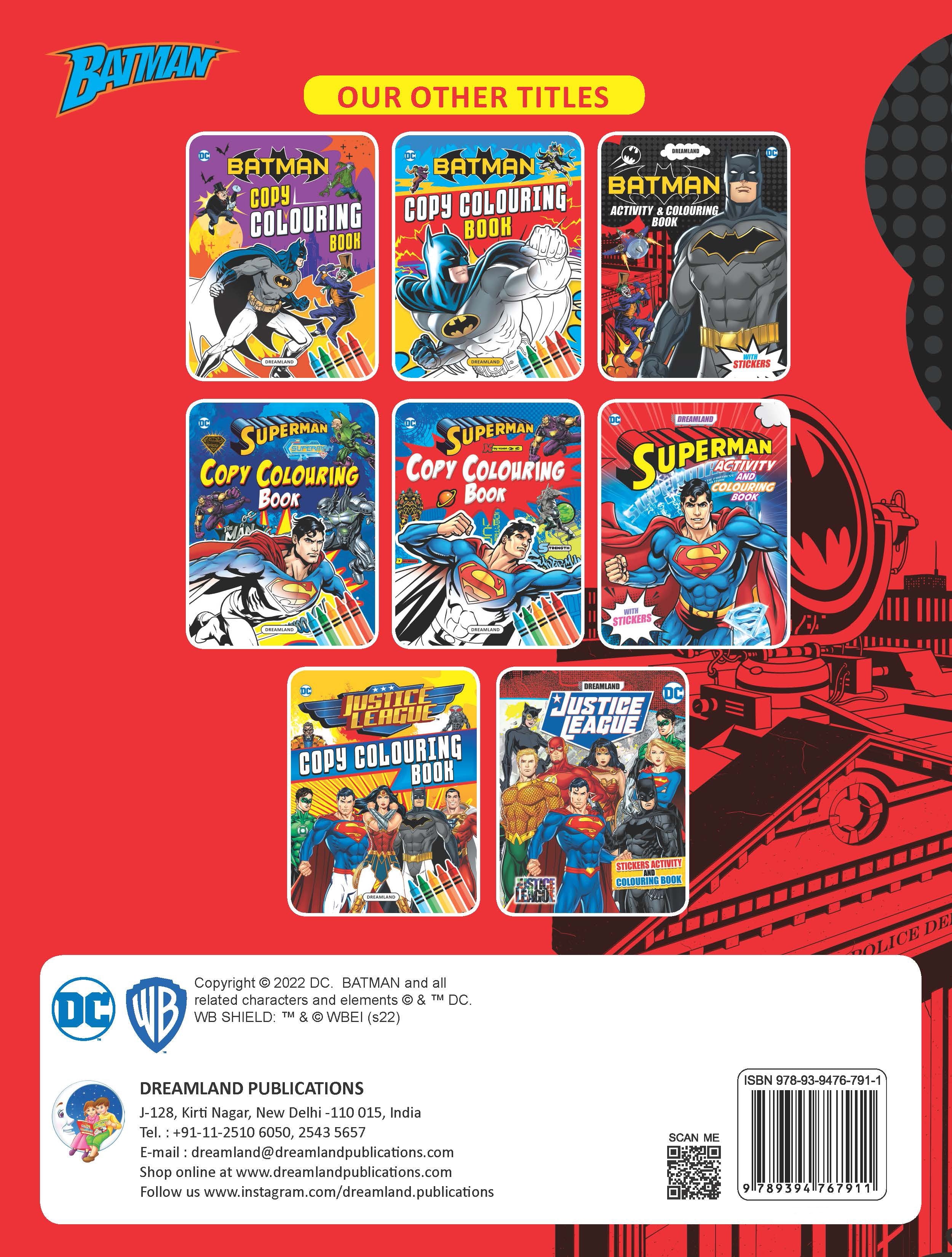 Dreamland Batman Activity and Colouring Book - Distacart