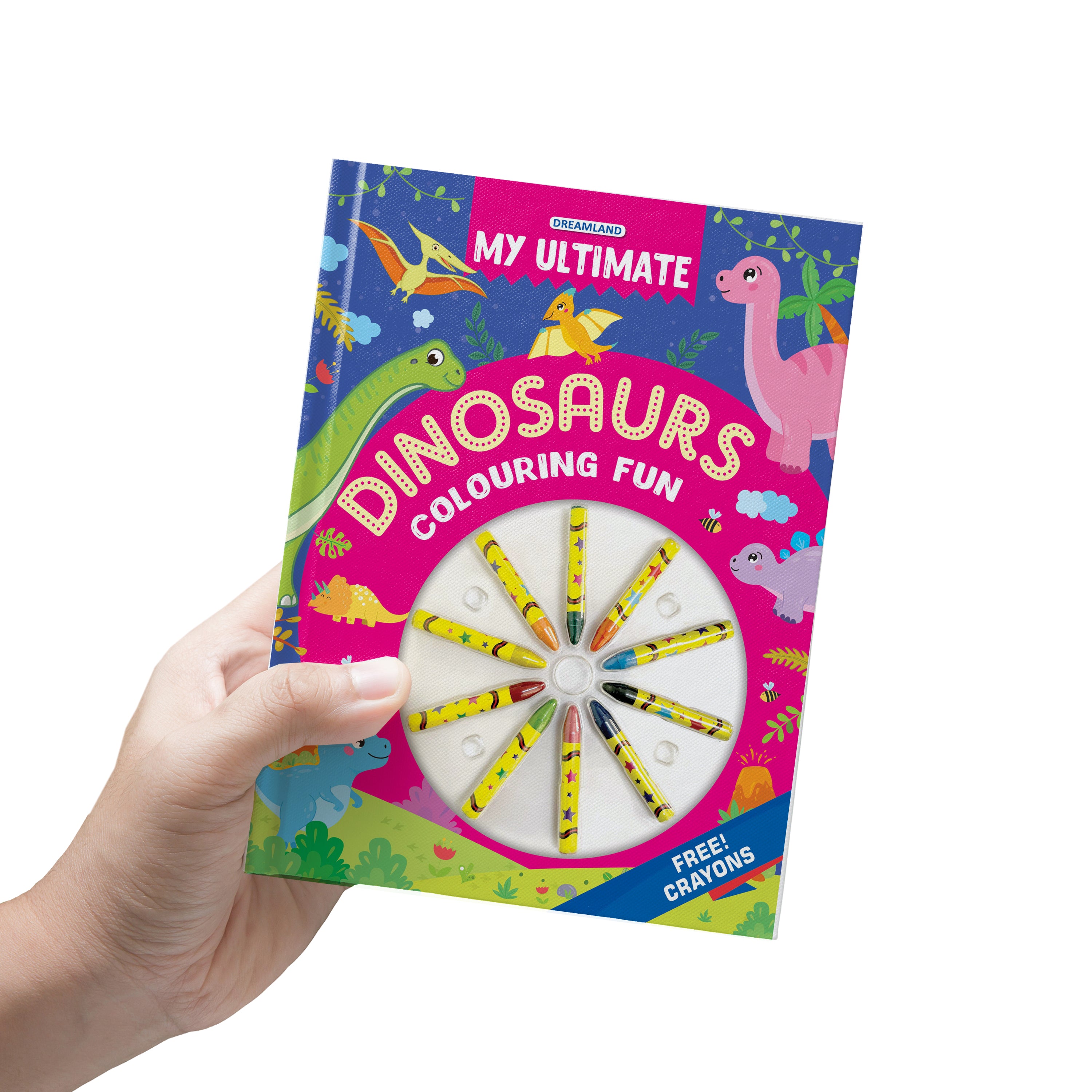 Dreamland Publications My Ultimate Dinosaurs Colouring Fun Book with Free Crayons : Children's Colouring Book - Distacart