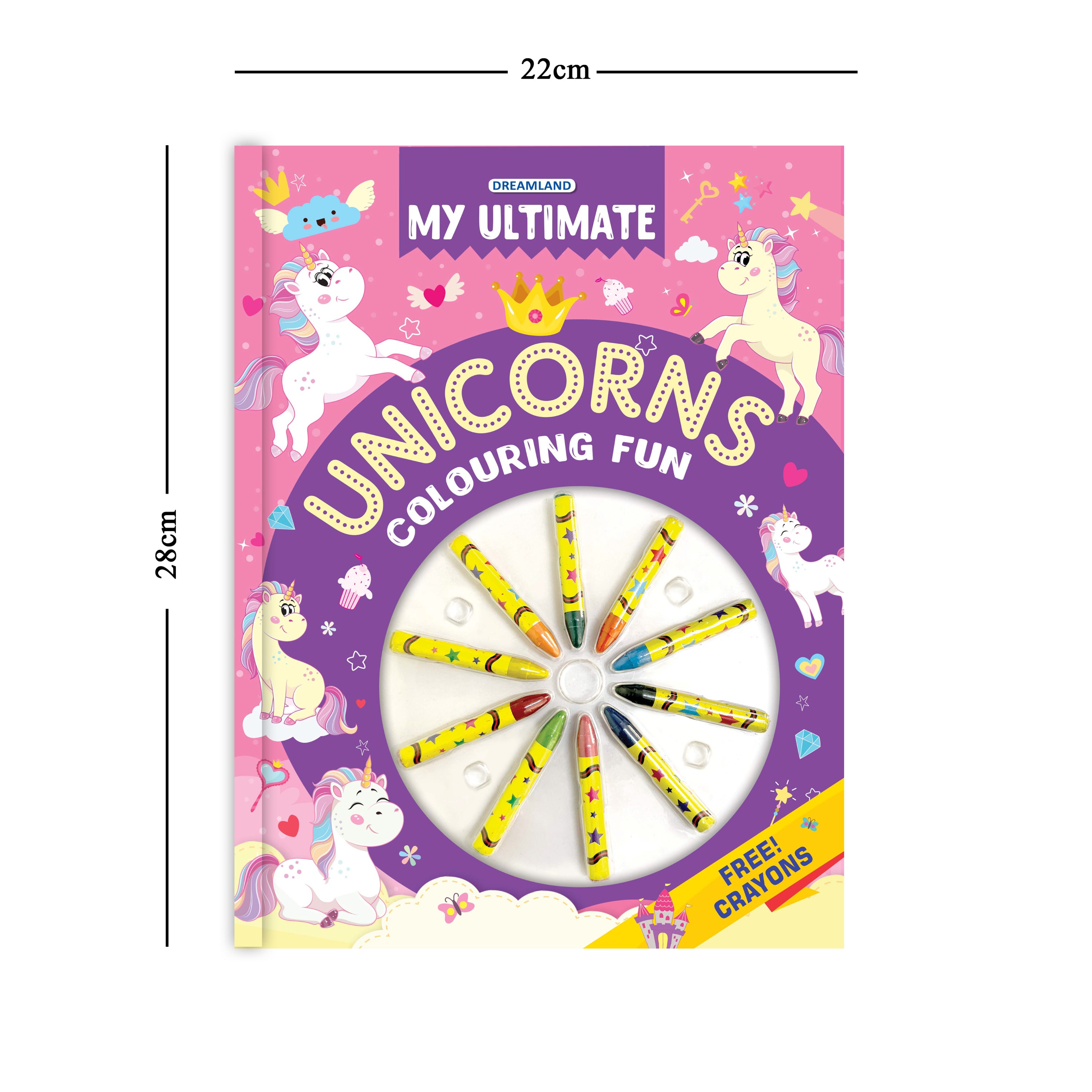 Dreamland Publications My Ultimate Unicorns Colouring Fun Book with Free Crayons : Children's Colouring Book - Distacart