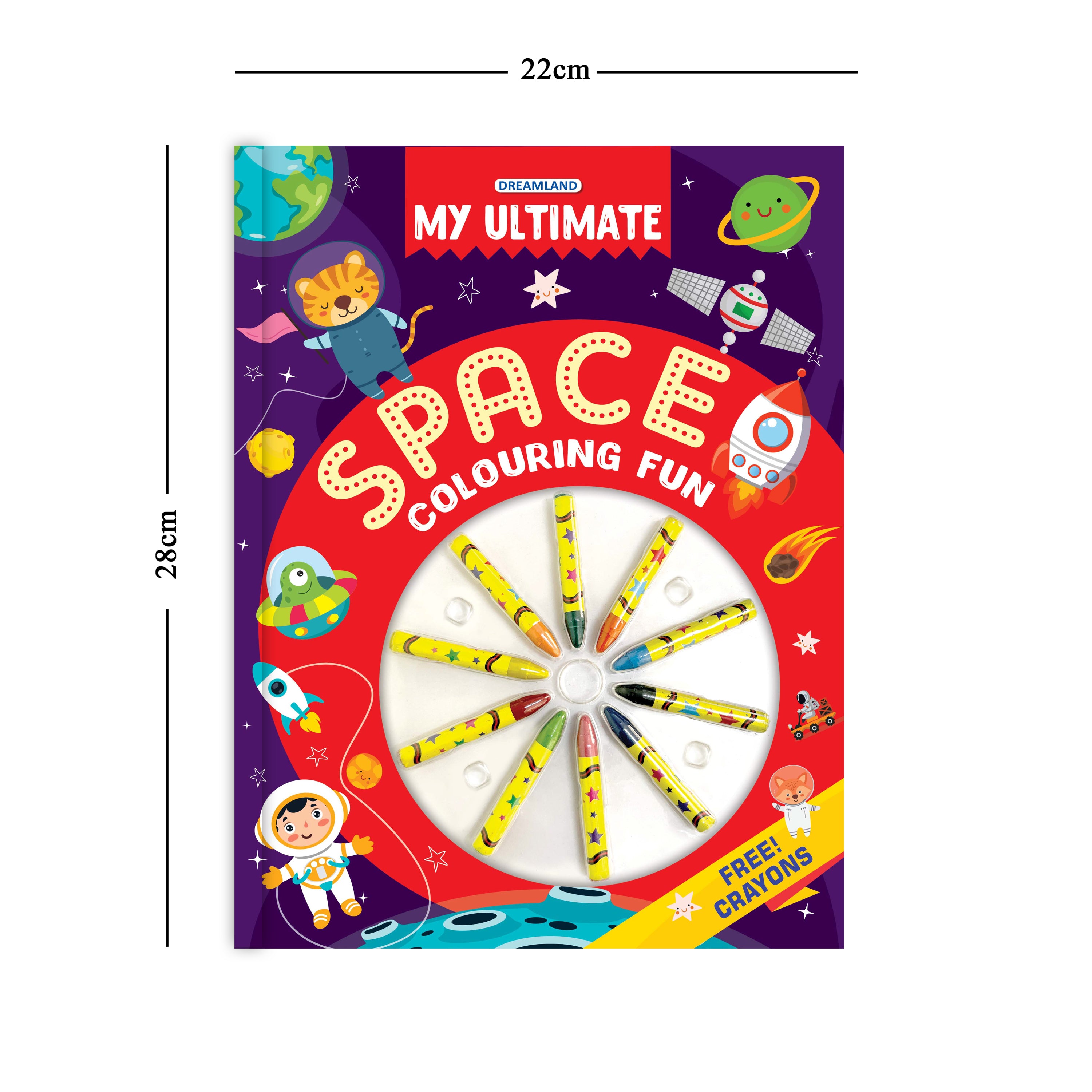 Dreamland Publications My Ultimate Space Colouring Fun Book with Free Crayons : Children's Colouring Book - Distacart
