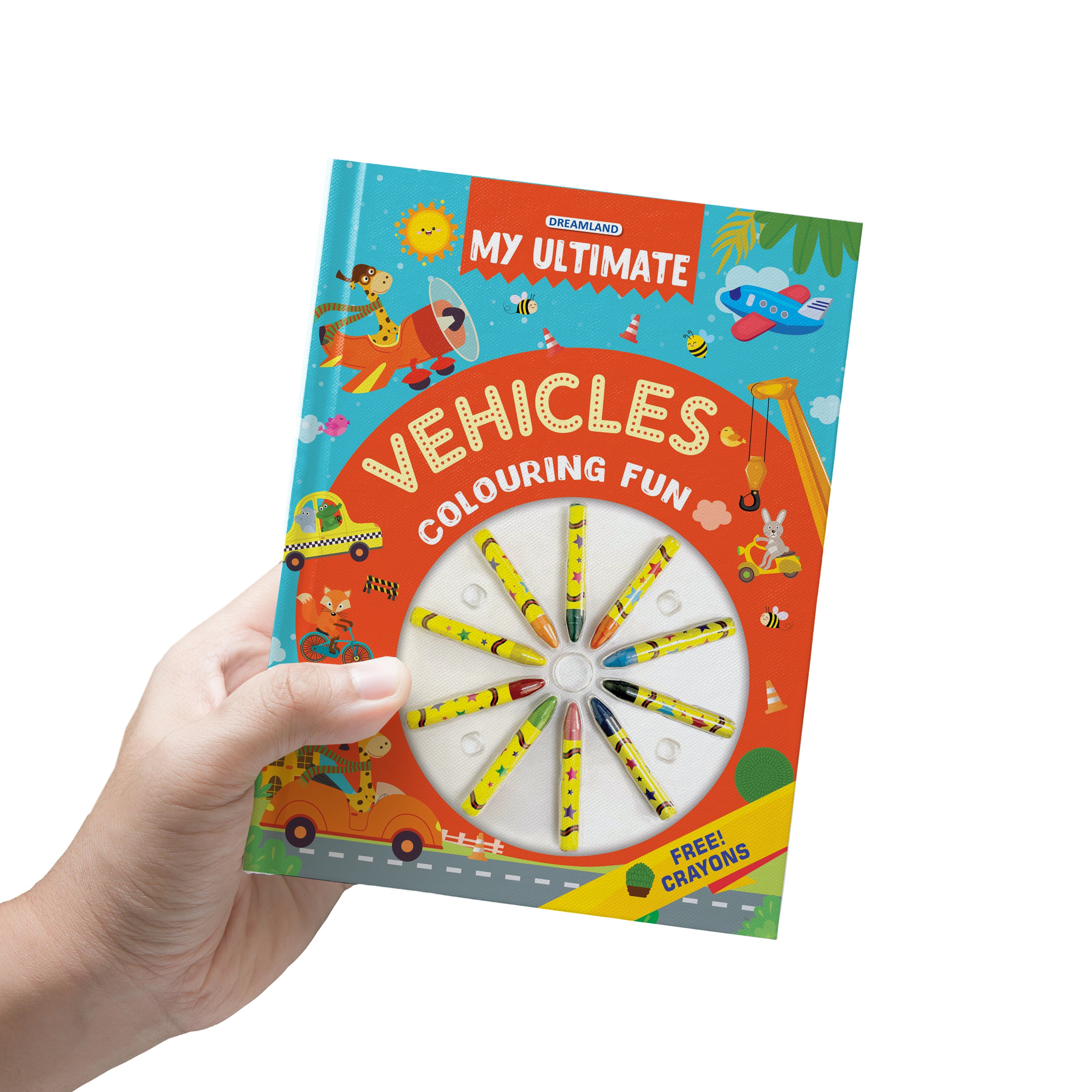 Dreamland Publications My Ultimate Vehicles Colouring Fun Book with Free Crayons : Children's Colouring Book - Distacart