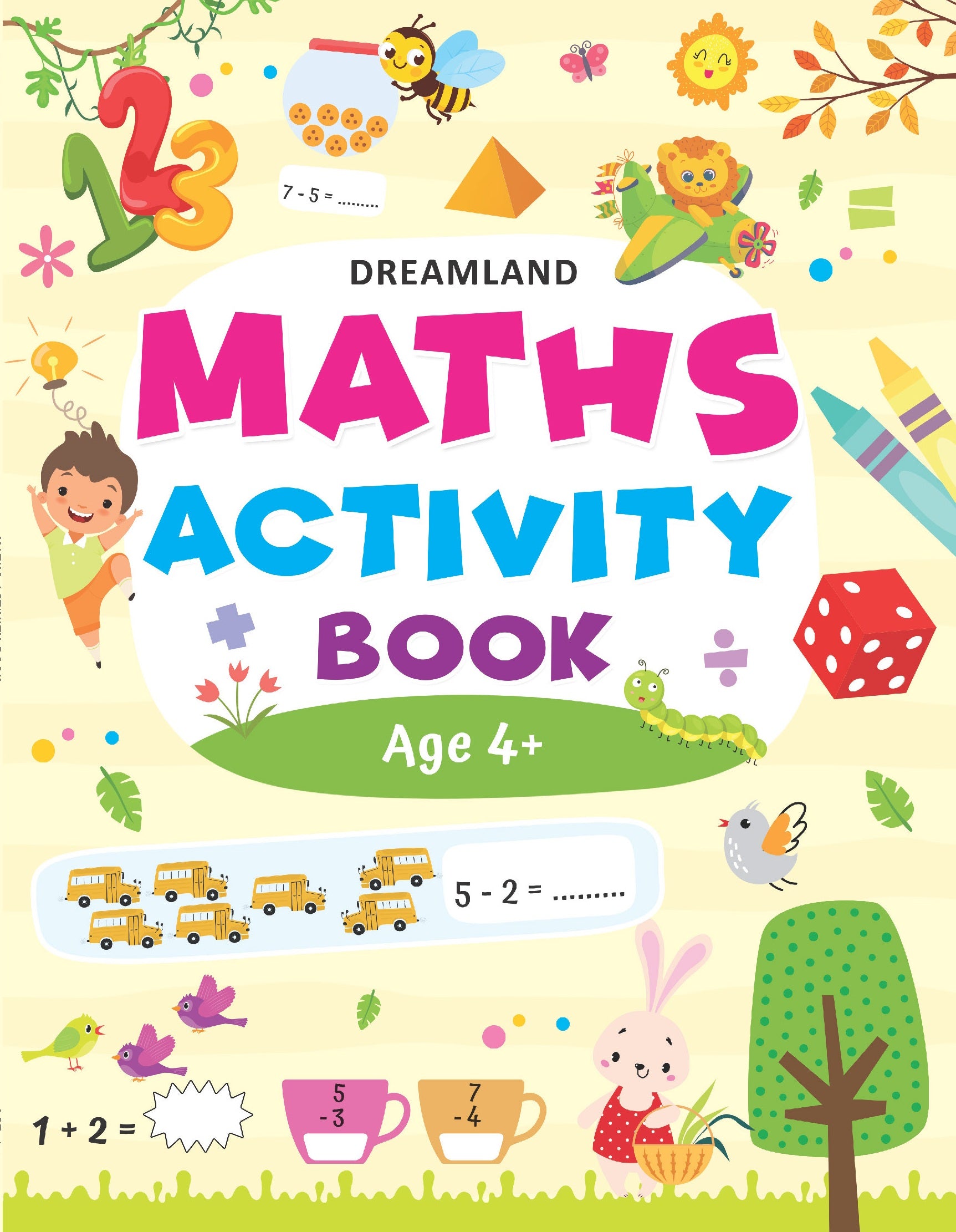 Dreamland Publications Maths Activity Book Age 4+ : Children's Interactive & Activity Book - Distacart