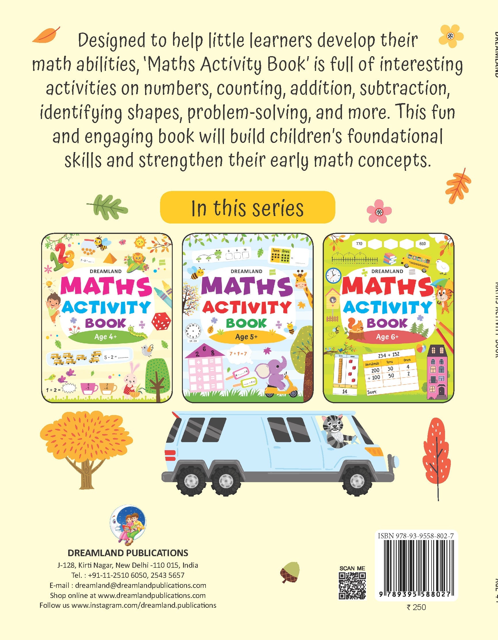 Dreamland Publications Maths Activity Book Age 4+ : Children's Interactive & Activity Book - Distacart