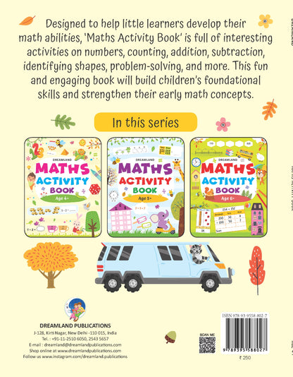 Dreamland Publications Maths Activity Book Age 4+ : Children's Interactive & Activity Book - Distacart
